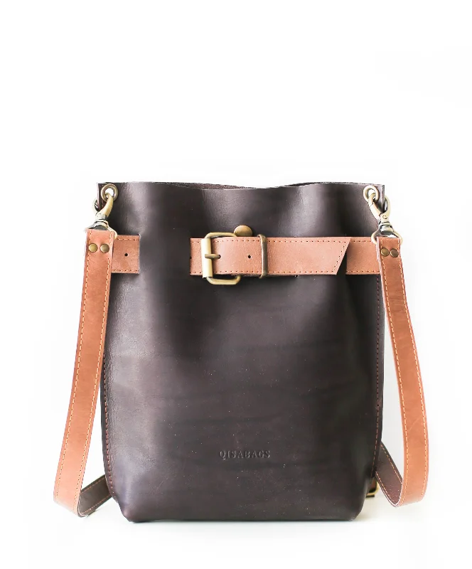 Glamorous Bags For Evening Events And Parties Small Grizzly w/Taupe Leather Bag