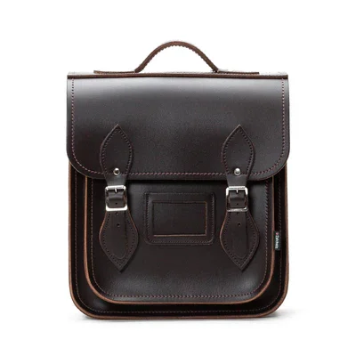Luxury Bags Handmade Leather City Backpack - Dark Brown